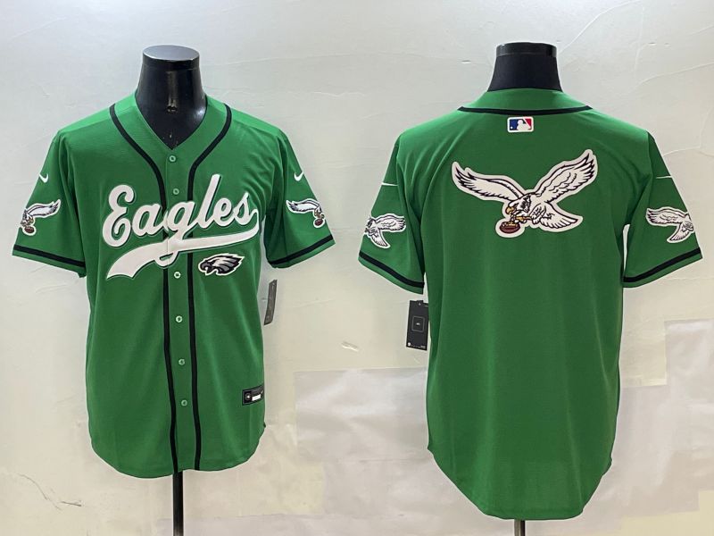Men Philadelphia Eagles Blank Green three generations Jointly Name 2025 Nike Limited NFL Jersey style 18->philadelphia eagles->NFL Jersey
